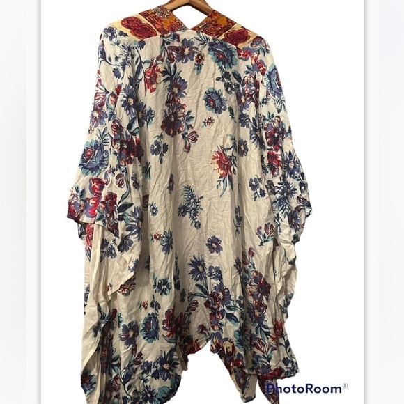 BCBG Generation Womens Viscose Floral Print Chiffon Kimono Long Cardigan Blouse - Picture 4 of 6